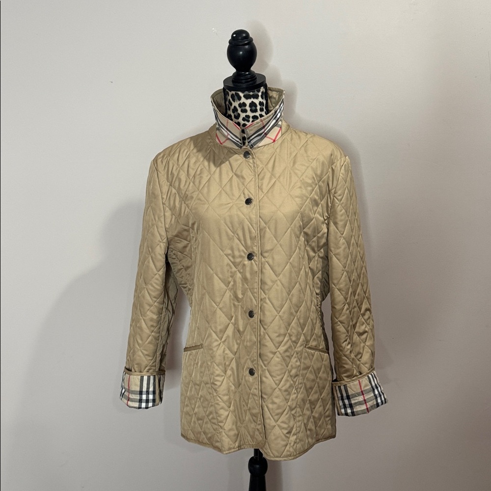 Burberry London Quilted Utility Jacket-EUC
